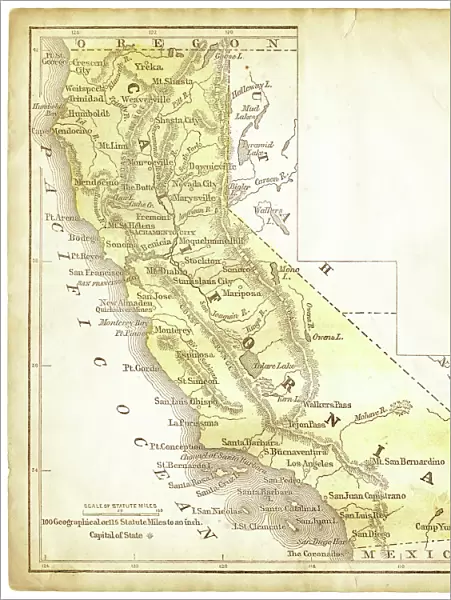 Old map of California 1856