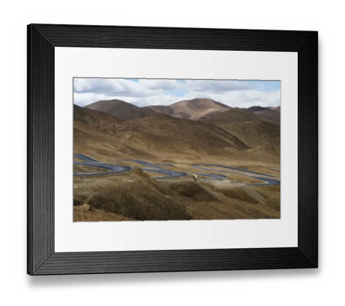 Framed Print : Tibet landscape, China Framed Print : Tibet landscape, China