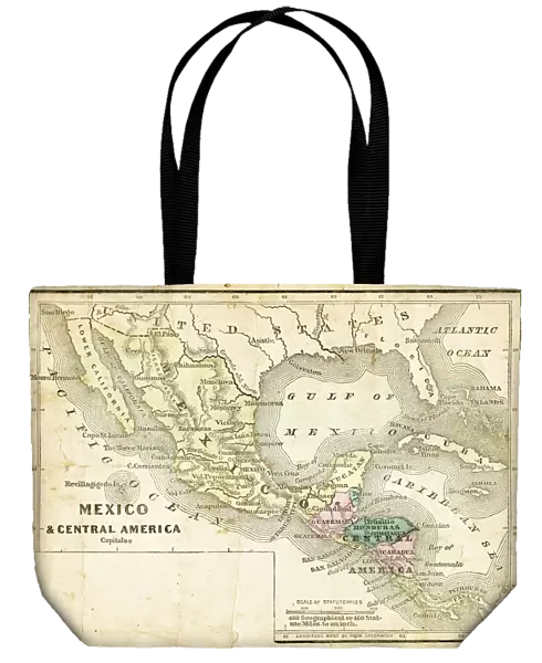 Mexico and Central America map 1856