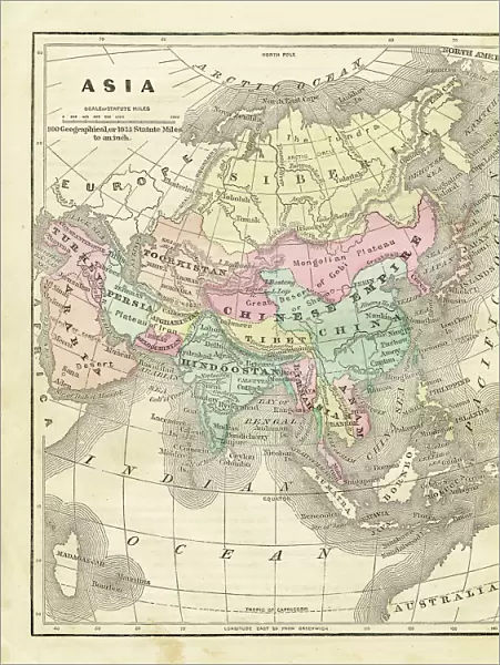Map of Asia 1856
