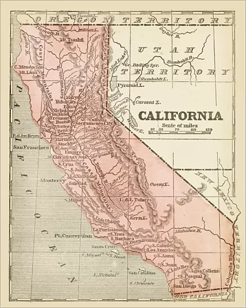 Old map of California 1855