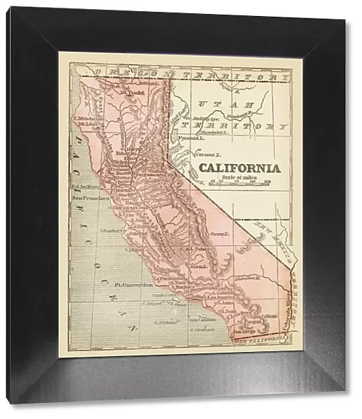 Old map of California 1855