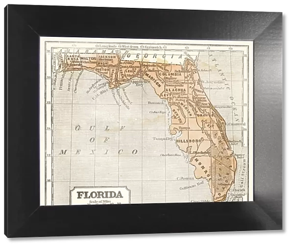 Map of Florida 1855