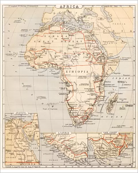 Map of Africa 1869