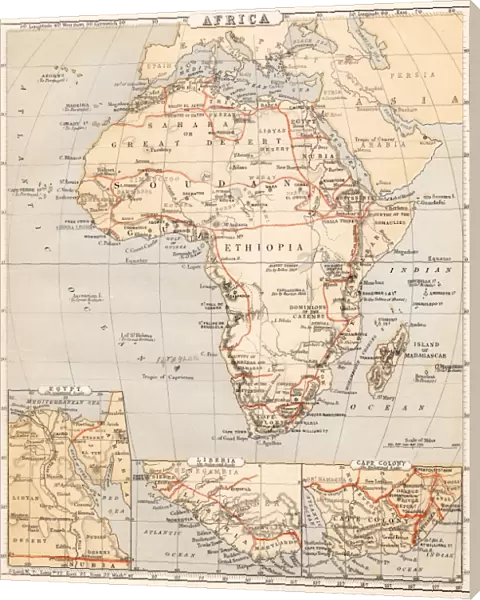 Map of Africa 1869