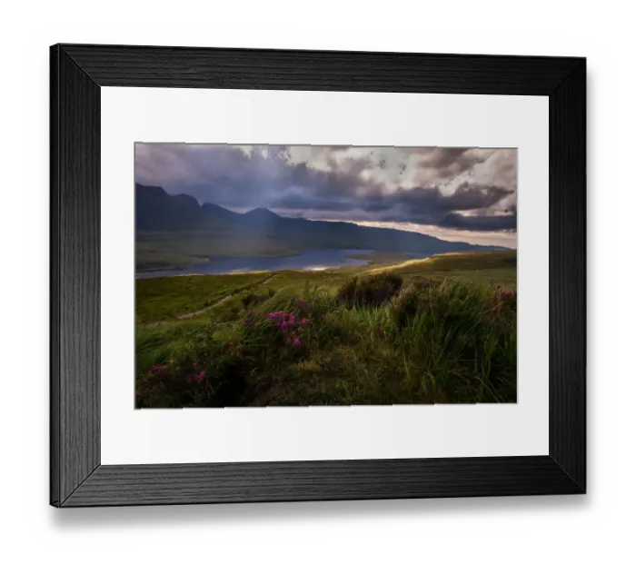 Framed Print : Landscape of Stac Pollaidh Trail Framed Print : Landscape of Stac Pollaidh Trail