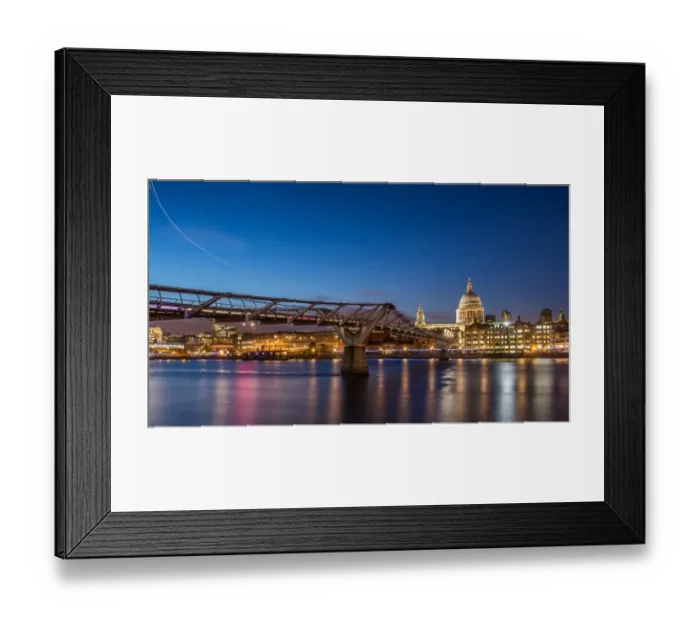 Framed Print : Millenium bridge and St. Pauls churchyard