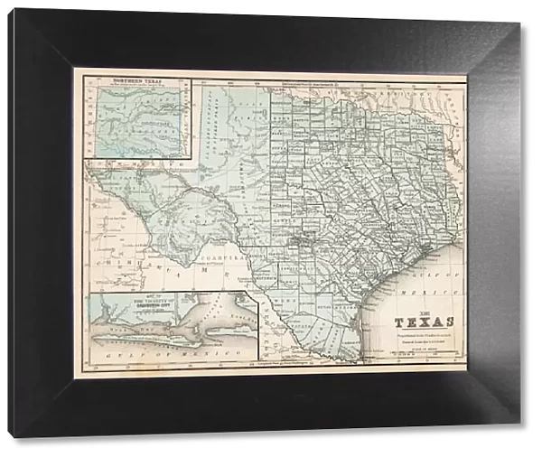 Map of Texas 1867