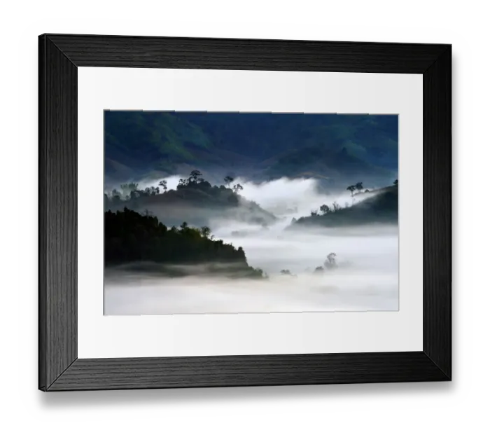 Framed Print : Foggy mountain in Nan, Thailand Framed Print : Foggy mountain in Nan, Thailand