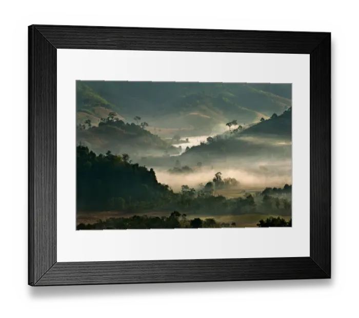 Framed Print : Foggy morning in Nan, Thailand Framed Print : Foggy morning in Nan, Thailand