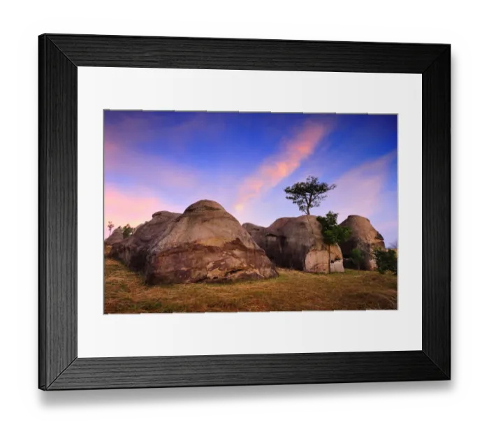 Framed Print : Hin Klong Chang, the nature landmark of Chaiyaphum Framed Print : Hin Klong Chang, the nature landmark of Chaiyaphum
