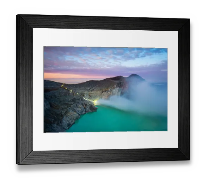 Framed Print : Ijen crater, East Java, Indonesia Framed Print : Ijen crater, East Java, Indonesia