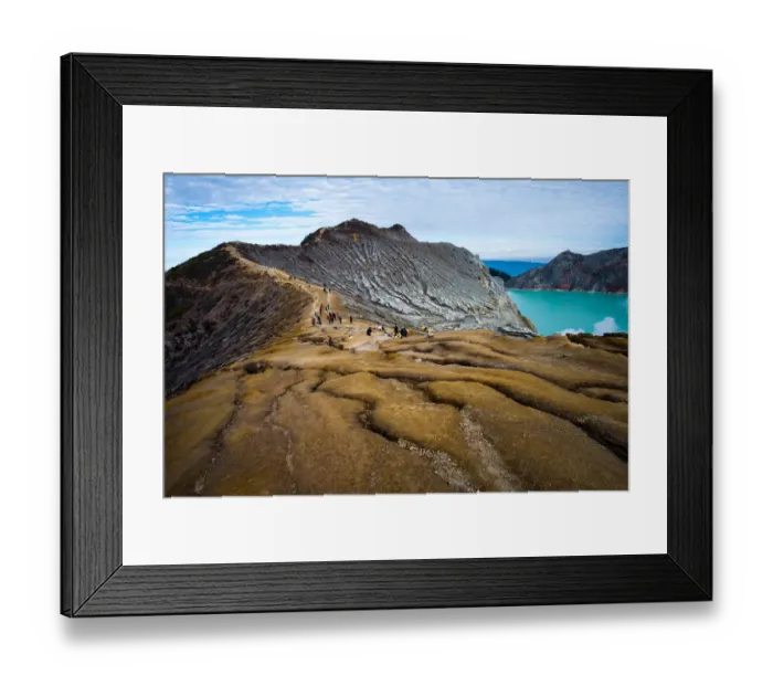 Framed Print : Ijen crater, East Java, Indonesia Framed Print : Ijen crater, East Java, Indonesia