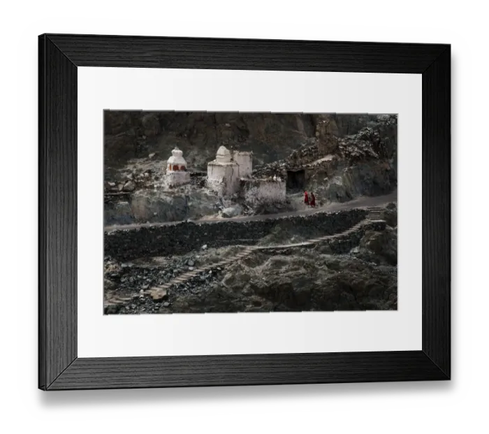 Framed Print : The ruins of Diskit monastery