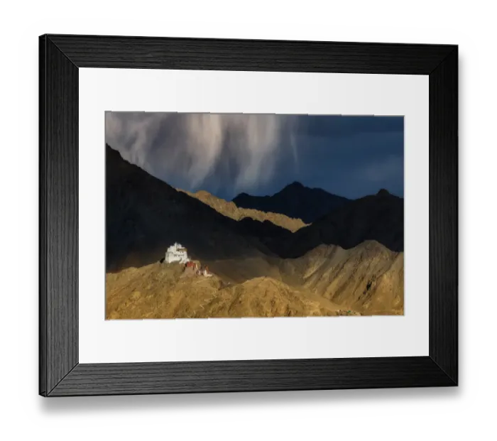 Framed Print : Namgyal Tsemo Monastery in the raining day Framed Print : Namgyal Tsemo Monastery in the raining day