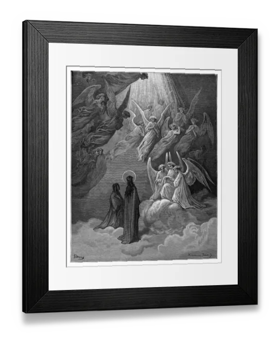 Framed Print : The Singing of the Blessed 1870 Framed Print : The Singing of the Blessed 1870