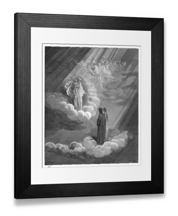 Framed Print : The Vision of Purgatory and Paradise 1870 Framed Print : The Vision of Purgatory and Paradise 1870