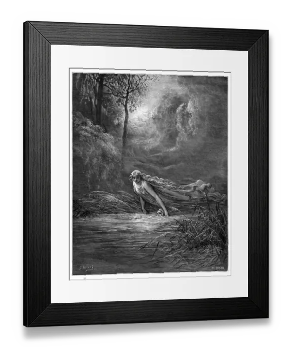 Framed Print : Beatrice unveiled engraving 1870 Framed Print : Beatrice unveiled engraving 1870
