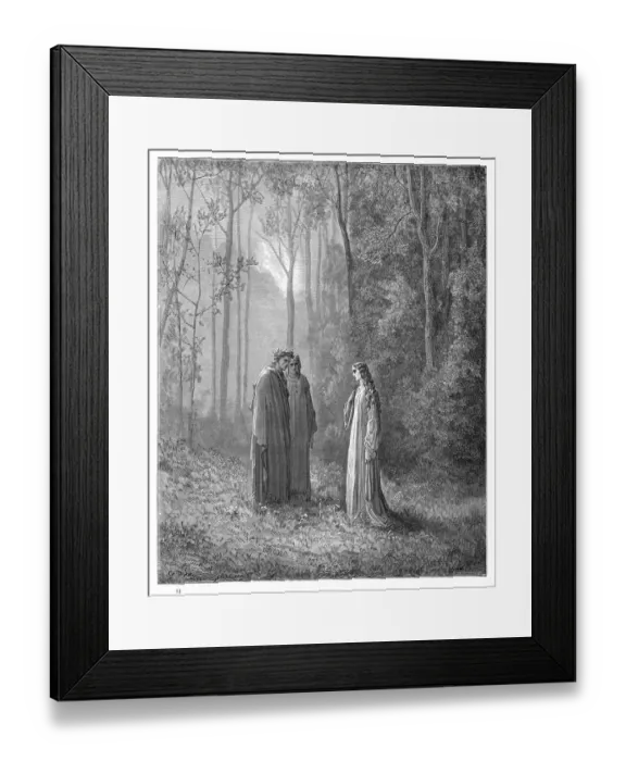 Framed Print : Pia da Tolomei engraving 1870 Framed Print : Pia da Tolomei engraving 1870