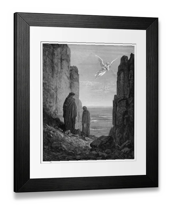Framed Print : Dante Purgatory 1870 Framed Print : Dante Purgatory 1870