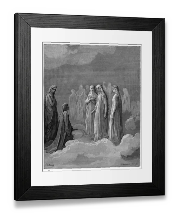 Framed Print : Dante Paradiso Piccarda 1870