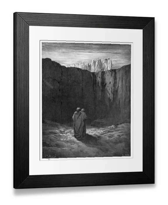 Framed Print : Dante Divine Coemdy Purgatory 1870 Framed Print : Dante Divine Coemdy Purgatory 1870