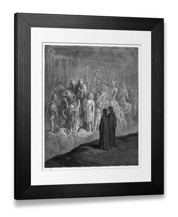 Framed Print : Valley of Rulers Dante Purgatory 1870 Framed Print : Valley of Rulers Dante Purgatory 1870