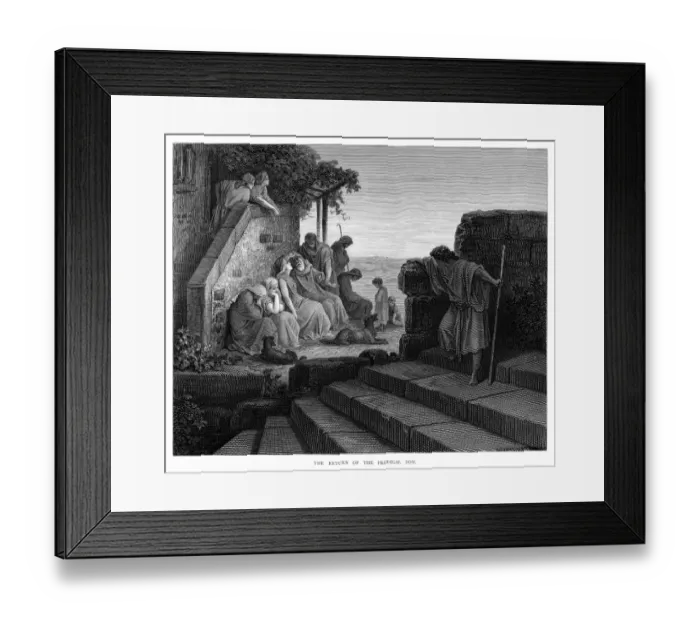 Framed Print : The prodigal son engraving 1870 Framed Print : The prodigal son engraving 1870