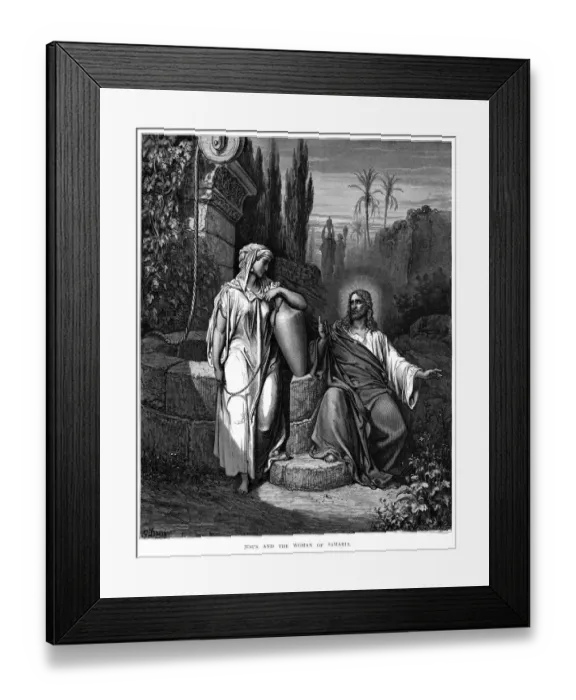Framed Print : Jesus and the woman of Samaria 1870 Framed Print : Jesus and the woman of Samaria 1870