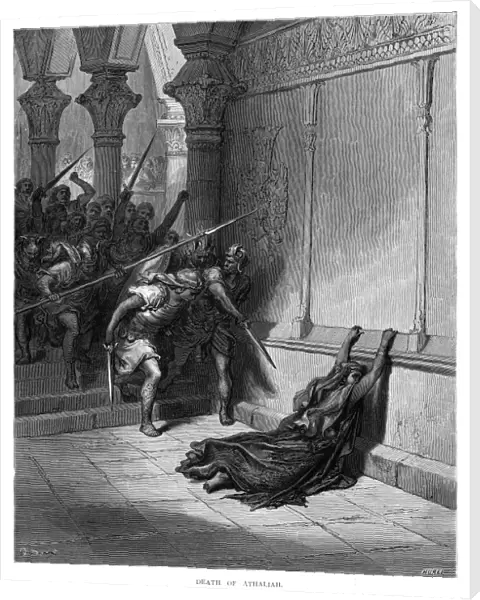 Death of Athaliah engraving 1870