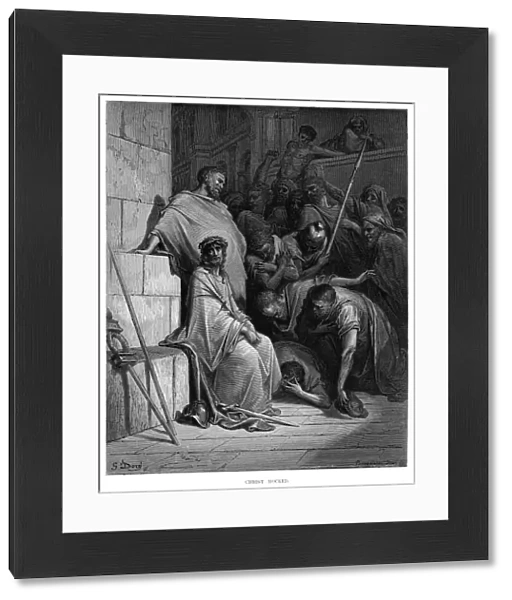 Christ mocked engraving 1870