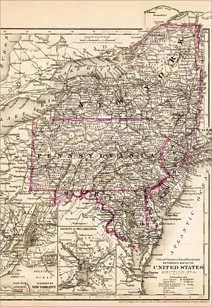 New York Maryland Pennsylvania map 1881