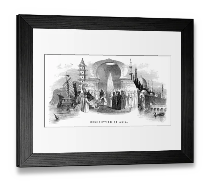 Framed Print : Scenes of Asia engraving 1881