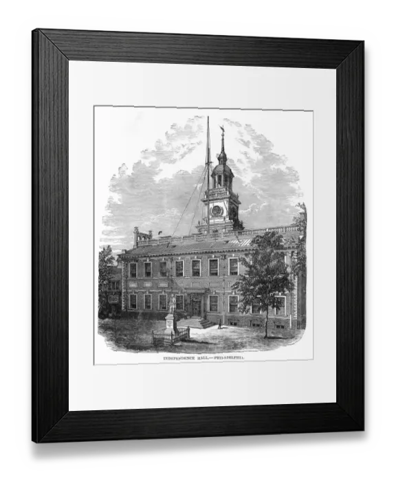 Framed Print : Independence hall Philadelphia 1881 Framed Print : Independence hall Philadelphia 1881