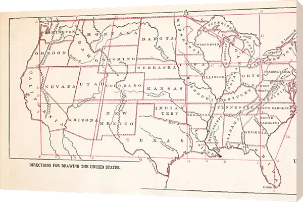 Map of United States 1883