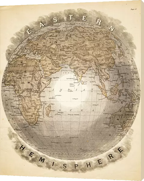 World eastern hemispheres 1883