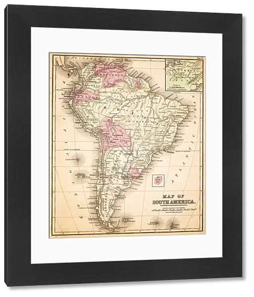 Map of South America 1883