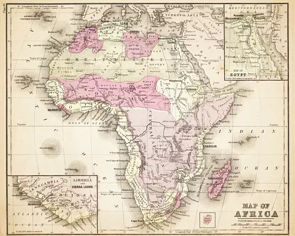 Map of Africa 1883