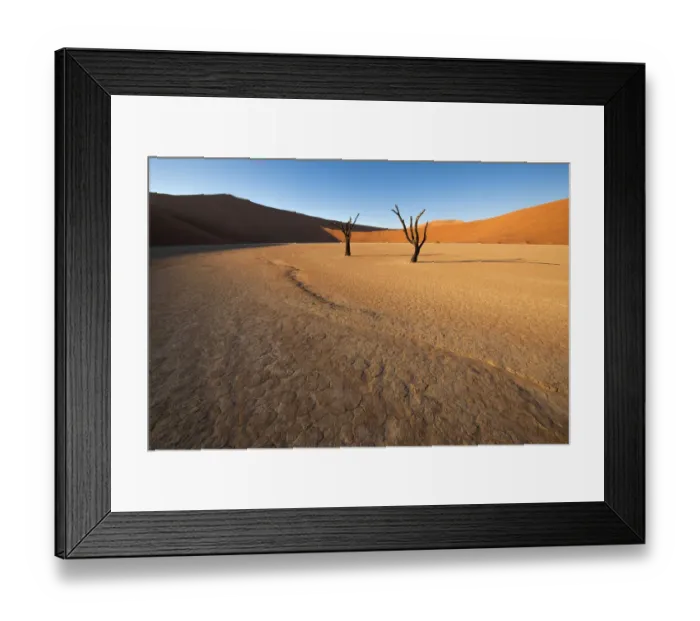 Framed Print : Landscape of Deadvlei at sunrise, Namib-Naukluft National Park, Namibia Framed Print : Landscape of Deadvlei at sunrise, Namib-Naukluft National Park, Namibia