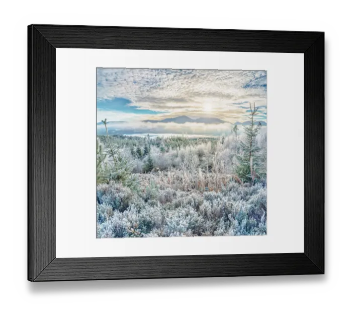 Framed Print : Frozen Highlands #1 Valley near River Moriston and Loch Cluanie Framed Print : Frozen Highlands #1 Valley near River Moriston and Loch Cluanie