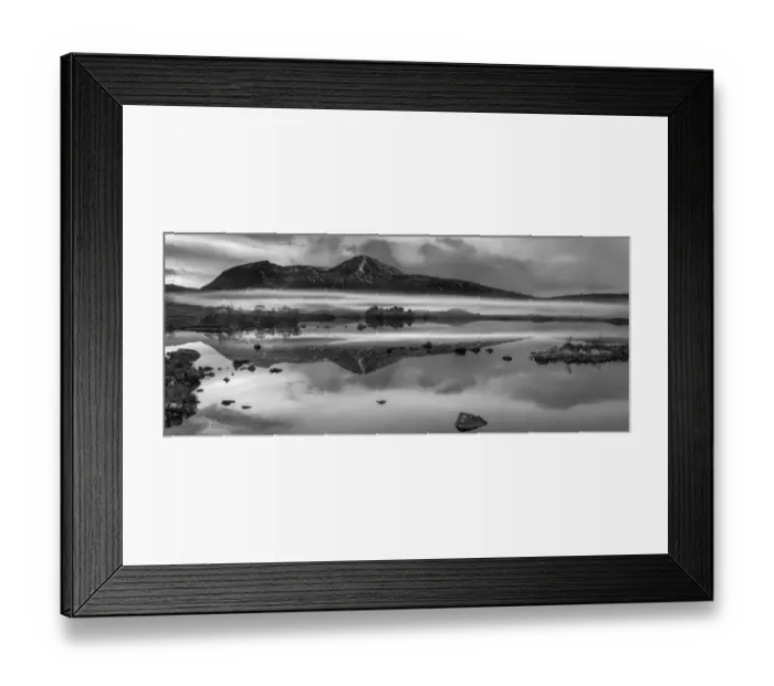 Framed Print : Loch na h-Achlaise #7 in BW Framed Print : Loch na h-Achlaise #7 in BW