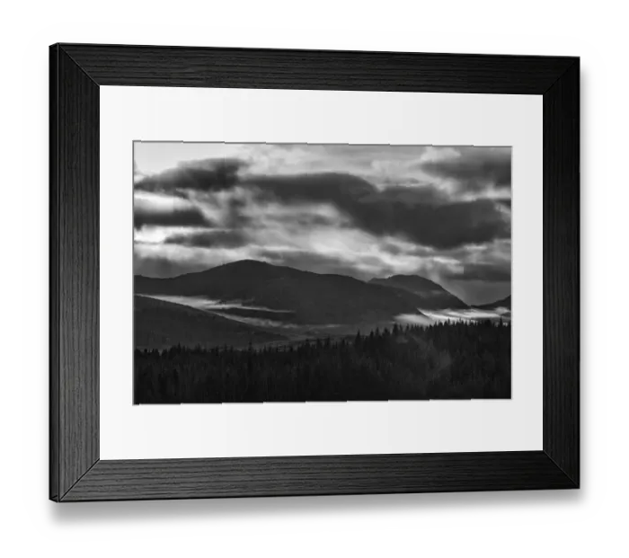Framed Print : Scottish Highlands in Black in White #3 Framed Print : Scottish Highlands in Black in White #3
