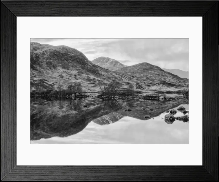 Framed Print : Loch na h-Achlaise #4 in BW Framed Print : Loch na h-Achlaise #4 in BW