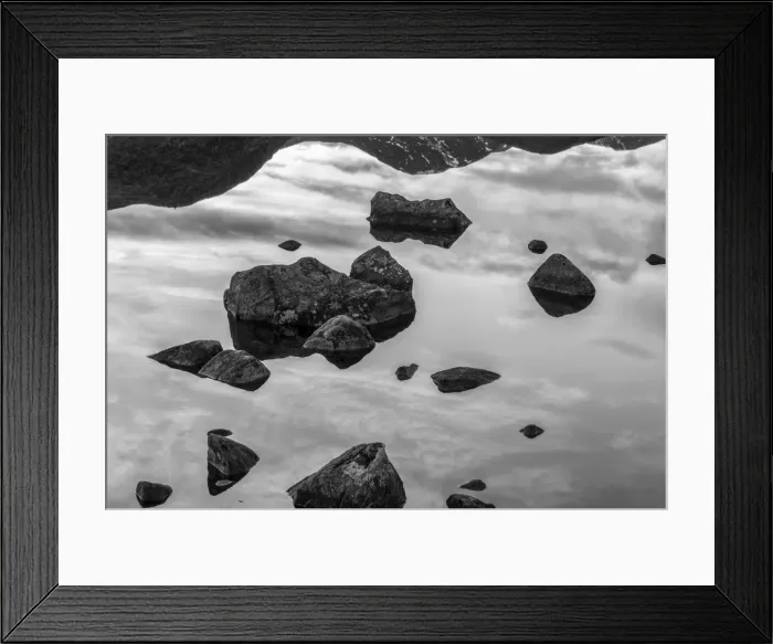Framed Print : Loch na h-Achlaise in BW Framed Print : Loch na h-Achlaise in BW