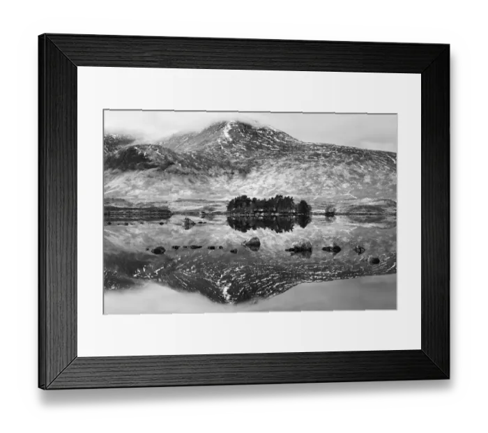 Framed Print : Loch na h-Achlaise #2 in BW Framed Print : Loch na h-Achlaise #2 in BW