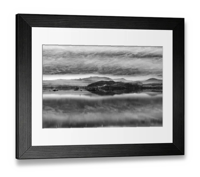 Framed Print : Loch na h-Achlaise #6 in BW Framed Print : Loch na h-Achlaise #6 in BW