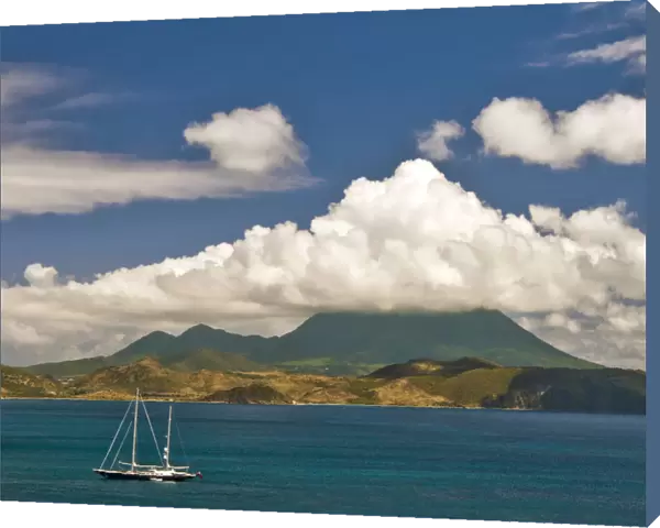 Nevis view as seen from St Kitts