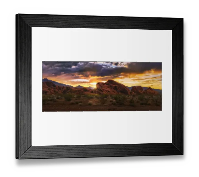 Framed Print : Dramatic Sunset at Valley of Fire State Park Framed Print : Dramatic Sunset at Valley of Fire State Park