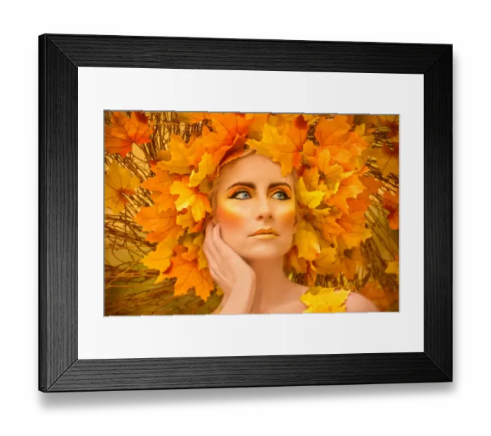 Framed Print : Woman in fall fashion modeling in a Fall scene Framed Print : Woman in fall fashion modeling in a Fall scene