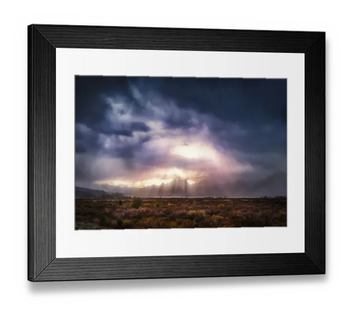 Framed Print : God Rays over the Grand Tetons Framed Print : God Rays over the Grand Tetons
